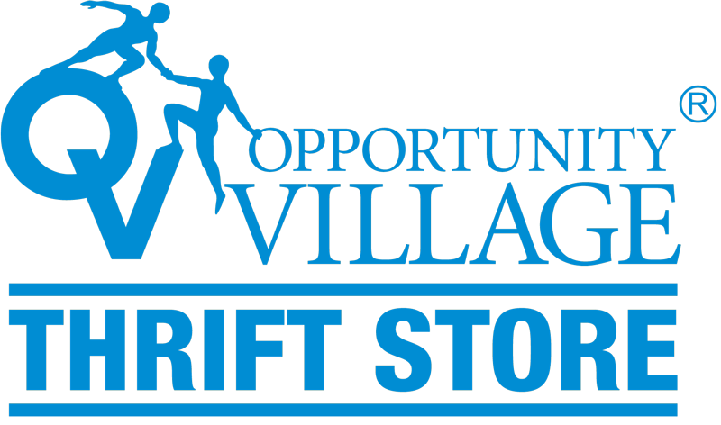 OV-Thrift-Store Opportunity Village Thrift Store logo in blue.