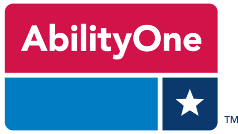 Red and blue logo for the AbilityOne program.