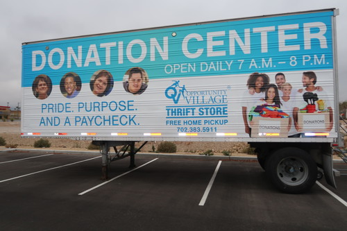 Donation drop off location in Las Vegas.