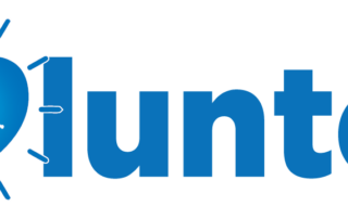 Word volunteer on a gray background.