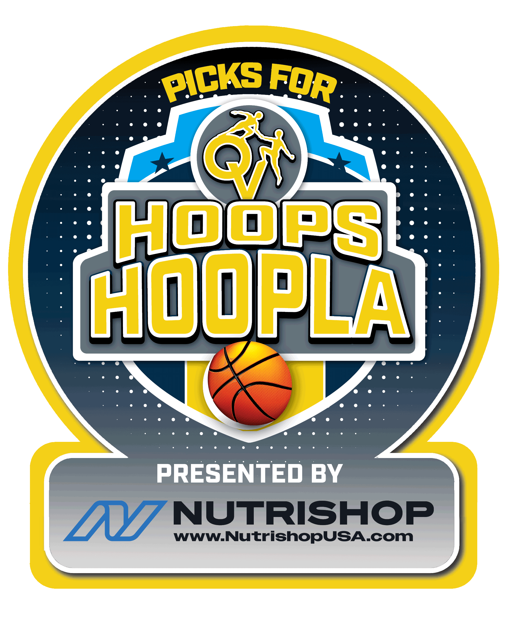 Picks for OV Hoops Hoopla logo from Opportunity Village - presented by Nutrishop