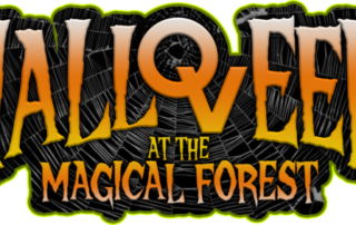 logo for 'halloveen at the magical forest'