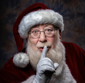 Photographing Santa in a studio setting. (Photo by Jerome Hamilton 2025)